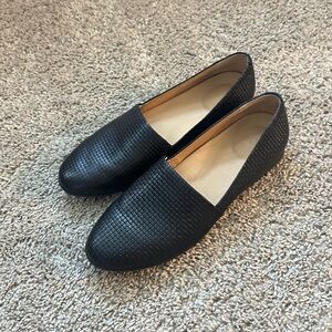 Dansko Black Woven Leather Flats